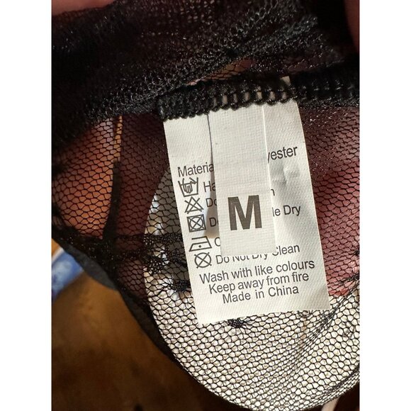 Black Long sleeve sheer top - size Medium  - NWT - Picture 4 of 5